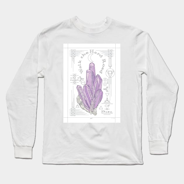 Walk the Hard Road With a Heart of Stone. Long Sleeve T-Shirt by jeoimage